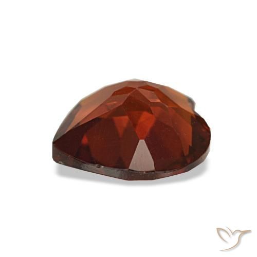 Citrino Arancione scuro naturale da 0.88 ct, A forma di cuore, VS