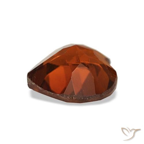 Citrino Arancione scuro naturale da 0.96 ct, A forma di cuore, VS-SI