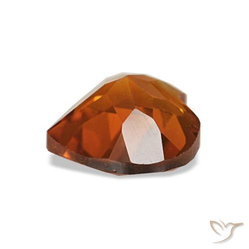 Citrino arancione intenso naturale da 1,03 ct, a forma di cuore, VS