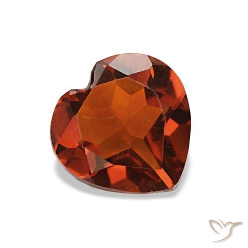 Citrino Arancione scuro naturale da 1.05 ct, A forma di cuore, VVS