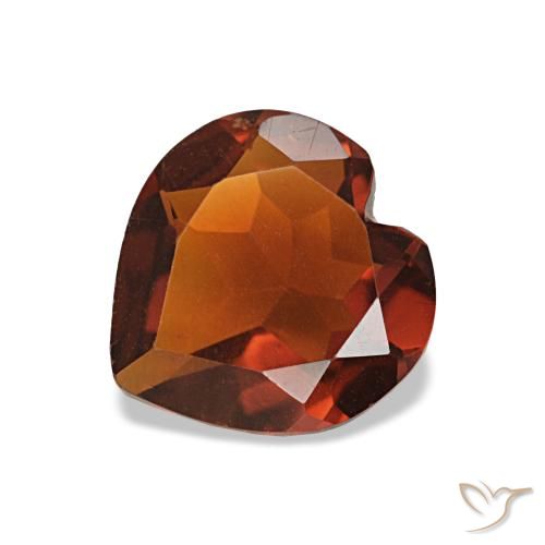 Citrino Arancio Medio naturale da 0.87 ct, A forma di cuore, VVS