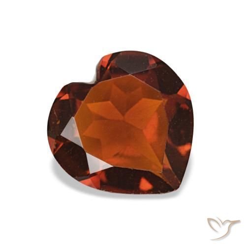 Citrino Arancio Medio naturale da 0.87 ct, A forma di cuore, VVS