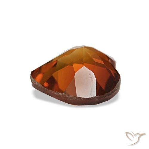 Citrino arancio medio naturale da 1,10 ct, a forma di cuore, VVS