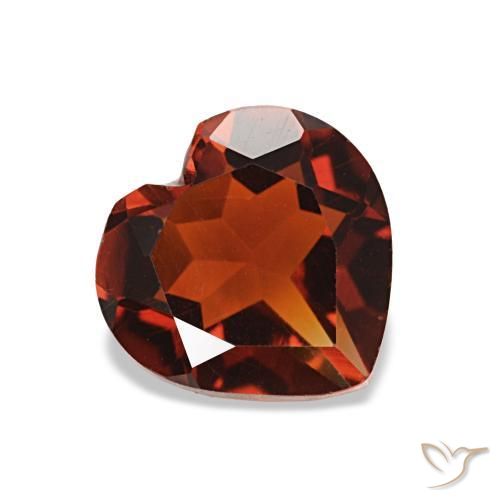 Citrino Deep Orange - Brown naturale da 1.07 ct, A forma di cuore, VVS