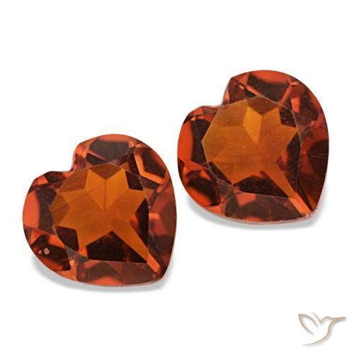 Gemme di Citrino Arancione rossastra naturale da 2.09 ct, A forma di cuore, VS