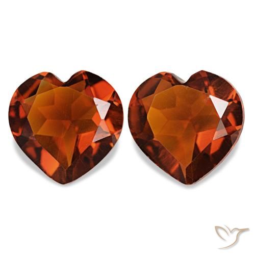 Gemme di Citrino Arancione Ambra naturale da 1.88 ct, A forma di cuore, VS