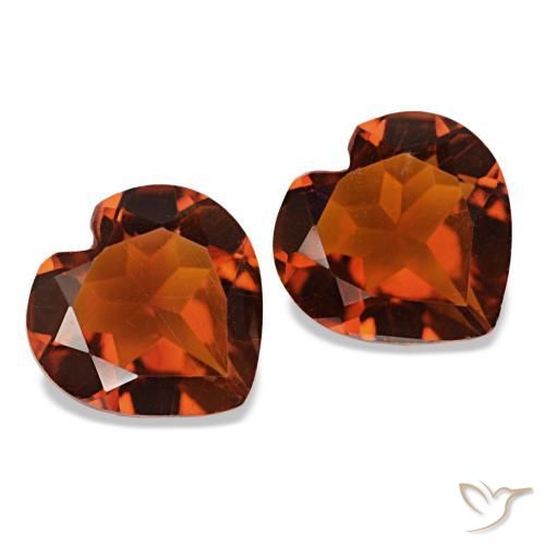 Gemme di Citrino Arancione Ambra naturale da 1.88 ct, A forma di cuore, VS