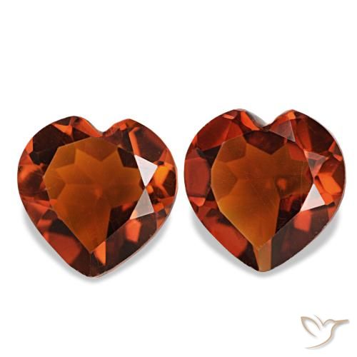 Gemme di Citrino Arancione scuro naturale da 2.04 ct, A forma di cuore, VVS