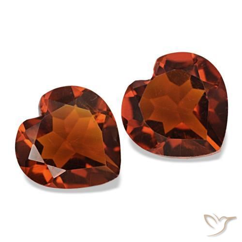 Gemme di Citrino Arancione scuro naturale da 2.04 ct, A forma di cuore, VVS