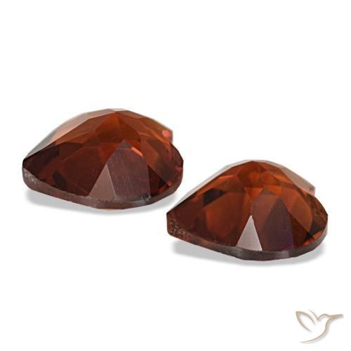 Gemme di Citrino Arancio scuro rossastro naturale da 1.93 ct, A forma di cuore, VVS
