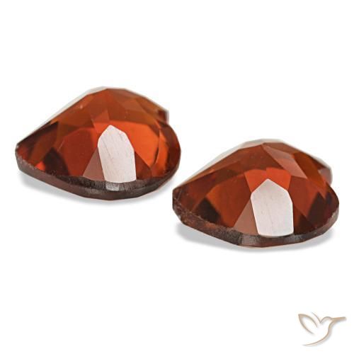 Citrino naturale arancione scuro da 2,02 ct, a forma di cuore, VVS