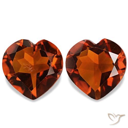 2.11ctw Arancione scuro Citrino, Cuore, VS