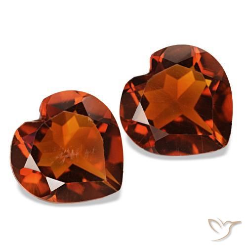 Gemme di Citrino Arancione scuro naturale da 2,11 ct, A forma di cuore, VS