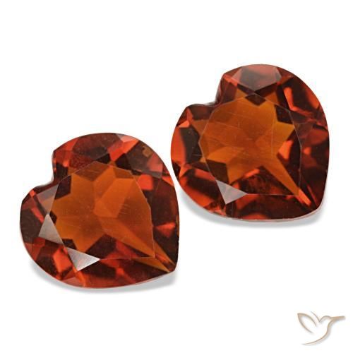 Gemme di citrino ribes rosso naturale da 1,93 ct, a forma di cuore, VS