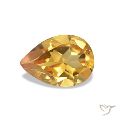 0.60ct Arancio-Oro Citrino, Forma a pera, VVS