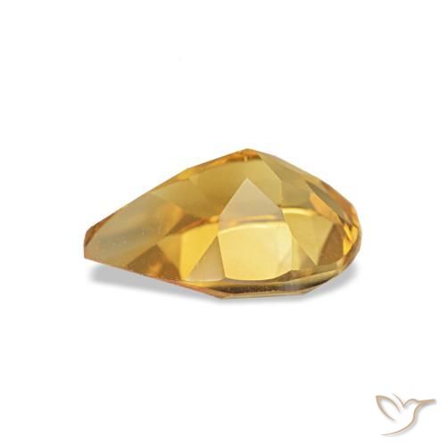 Citrino Arancio-Oro naturale da 0.60 ct, Forma a pera, VVS