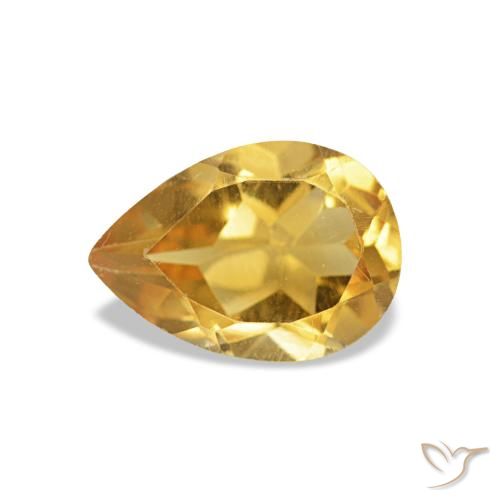 Citrino Dorato naturale da 0.69 ct, Forma a pera, VVS