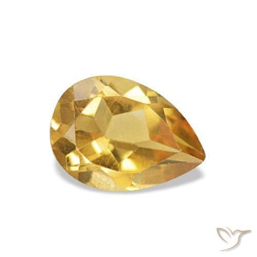 Citrino Dorato naturale da 0.69 ct, Forma a pera, VVS