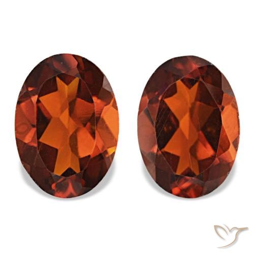 Citrino naturale arancione scuro da 1,31 ct, taglio ovale, VS