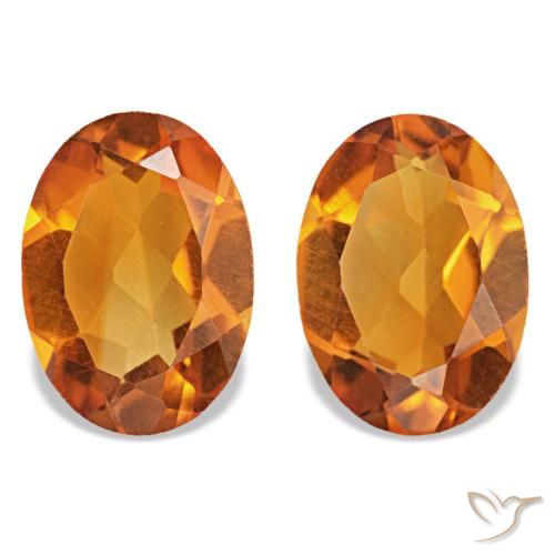 Gemme di Citrino Arancio Medio naturale da 1.31 ct, Taglio ovale, VS