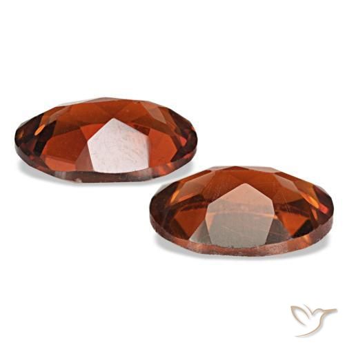 Citrino naturale arancione rossastro intenso da 1,27 ct, taglio ovale, VS