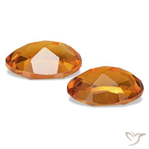 Gemme di citrino marrone arancio naturale da 1,45 ct, taglio ovale, VS