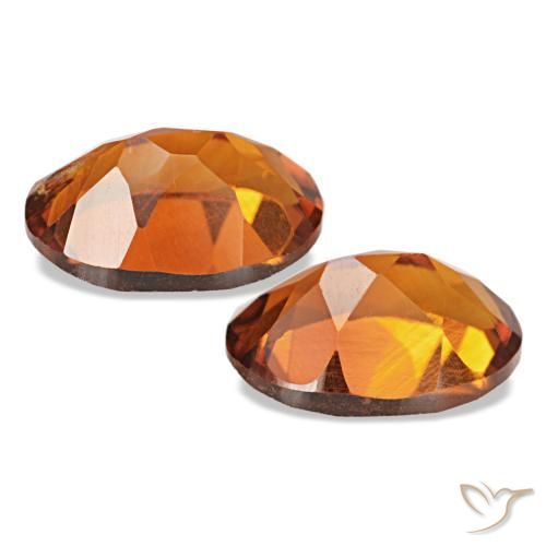 Gemme di citrino arancio medio naturale da 1,51 ct, taglio ovale, VS