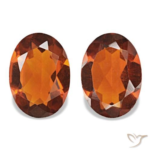 Citrino naturale arancio medio da 1,20 ct, taglio ovale, VS