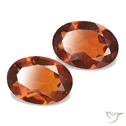 Citrino naturale arancio medio da 1,20 ct, taglio ovale, VS