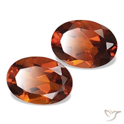 Gemme di Citrino Arancio scuro rossastro naturale da 1.42 ct, Taglio ovale, VVS-VS