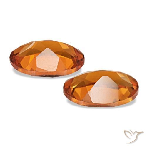 Citrino naturale arancione da 1,28 ct, taglio ovale, VVS-VS