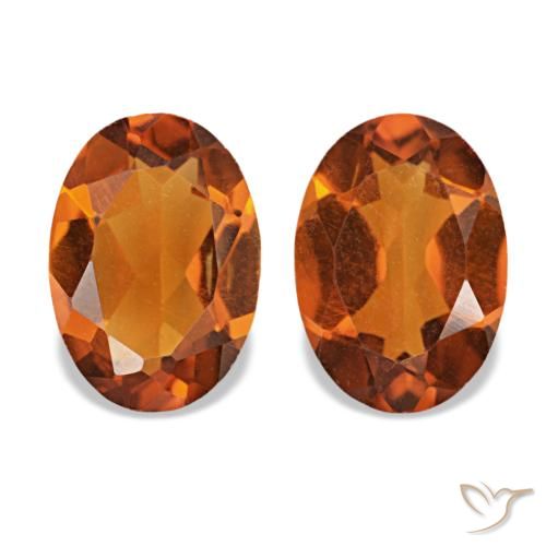 1.28ctw arancione citrino, ovale, VVS-VS