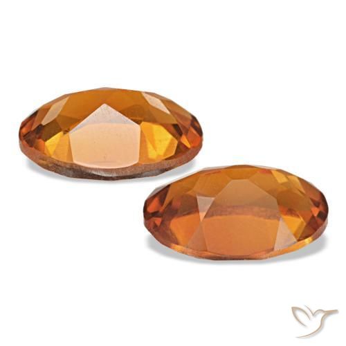 Citrino naturale arancione da 1,28 ct, taglio ovale, VVS-VS