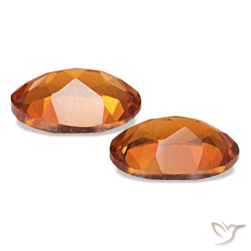 Citrino naturale arancione da 1,34 ct, taglio ovale, VS
