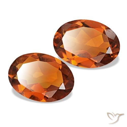 Gemme di Citrino Arancione scuro naturale da 1.15 ct, Taglio ovale, VS