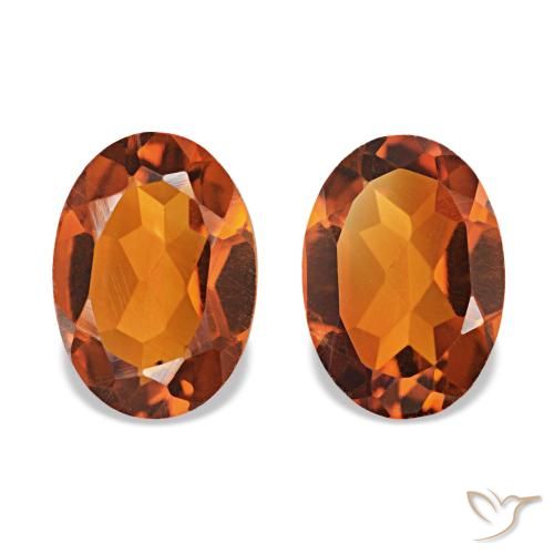 1.31ctw arancione citrino, ovale, VS