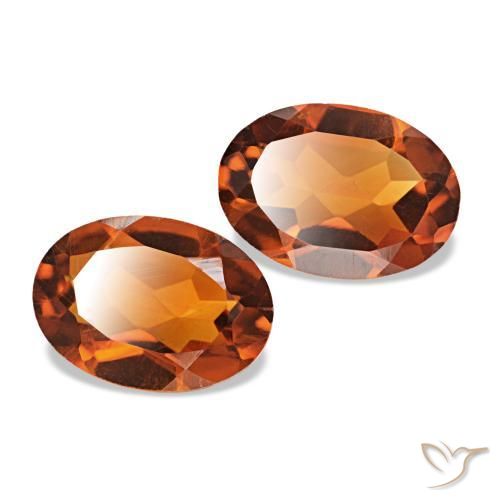 Citrino naturale arancione da 1,31 ct, taglio ovale, VS