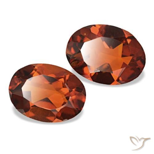 Gemme di citrino arancione scuro naturale da 1,13 ct, taglio ovale, VS