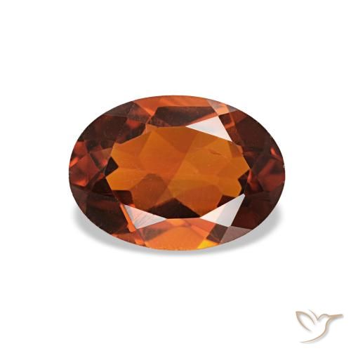 Citrino naturale arancione da 0,61 ct, taglio ovale, VS