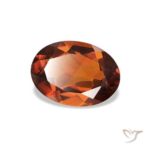 Citrino naturale arancione da 0,61 ct, taglio ovale, VS