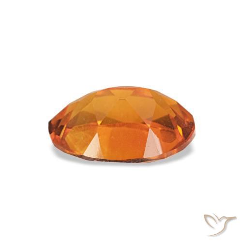 Citrino naturale arancione da 0,64 ct, taglio ovale, VVS-VS