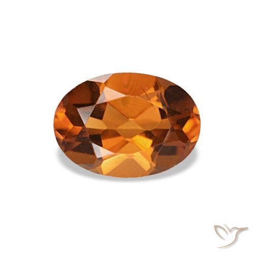 0.73ct Arancione scuro Citrino, Ovale, VVS-VS