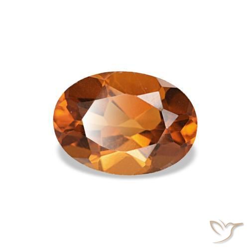 Citrino Arancione scuro naturale da 0.73 ct, Taglio ovale, VVS-VS