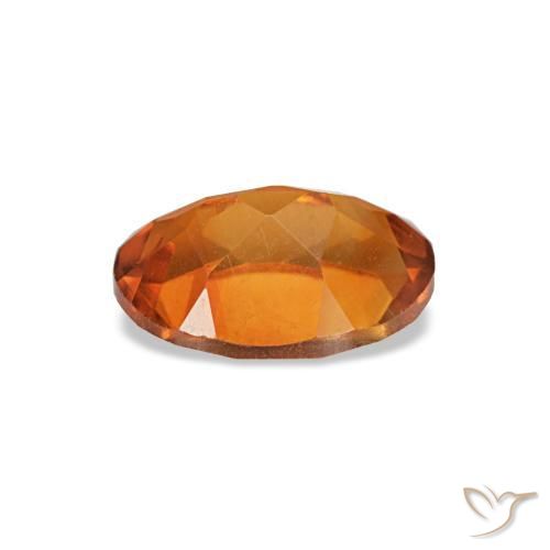 Citrino naturale arancione da 0,71 ct, taglio ovale, VVS-VS