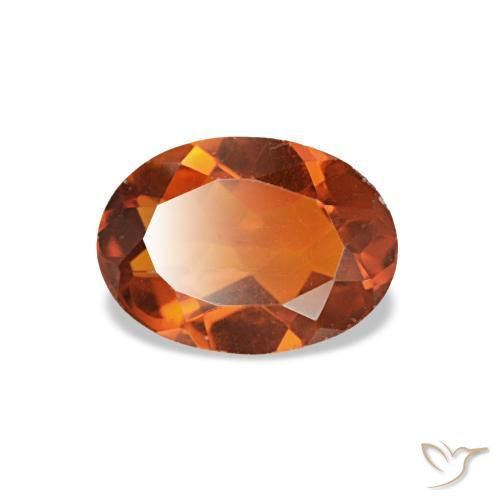 Citrino arancione intenso naturale da 0,61 ct, taglio ovale, VVS-VS