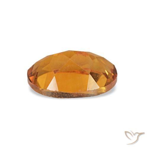 Citrino naturale arancione marrone da 0,67 ct, taglio ovale, VS