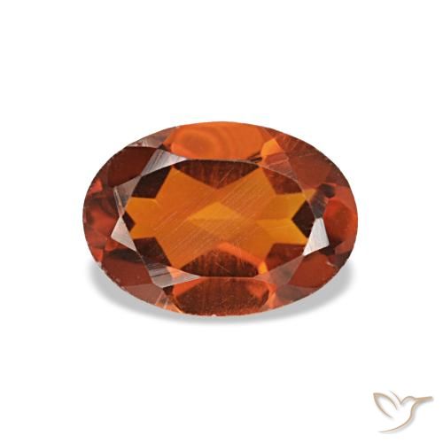 Citrino naturale arancione da 0,66 ct, taglio ovale, VS