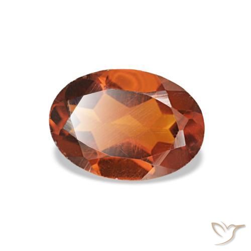 Citrino naturale arancione da 0,66 ct, taglio ovale, VS
