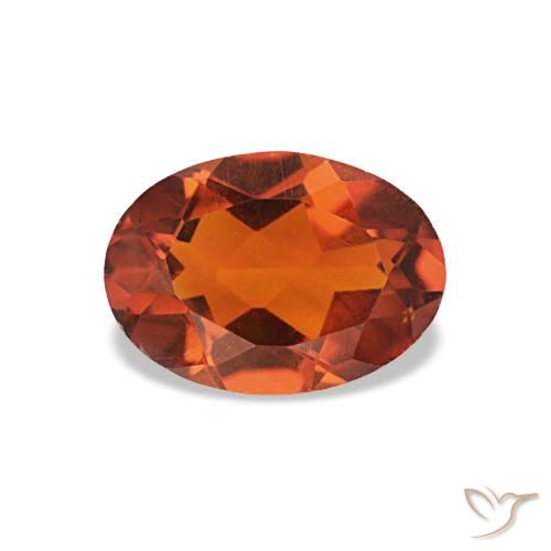 0.67ct arancio medio citrino, ovale, VVS-VS