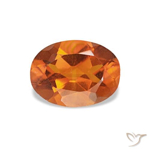 0.64ct arancione citrino, ovale, VS